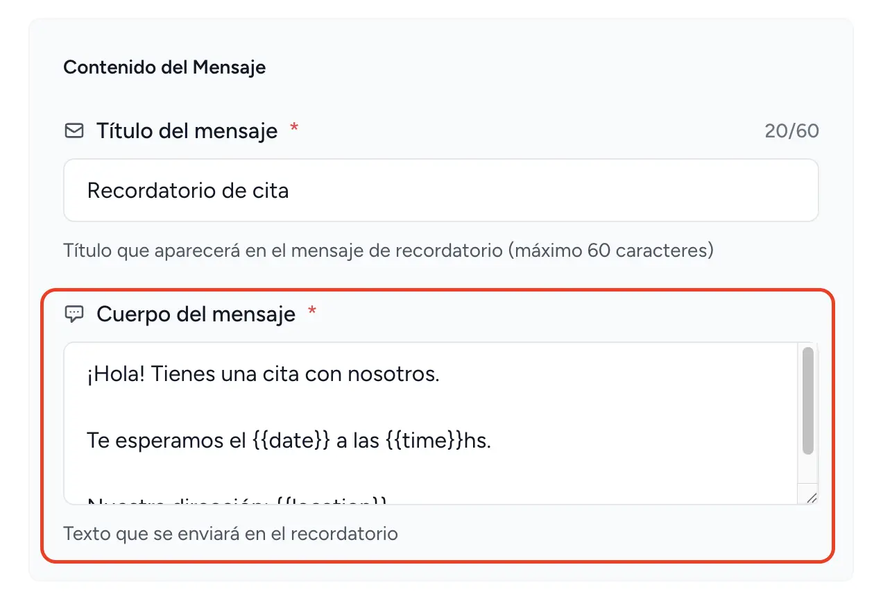 Ejemplo de mensaje de confirmar asistencia