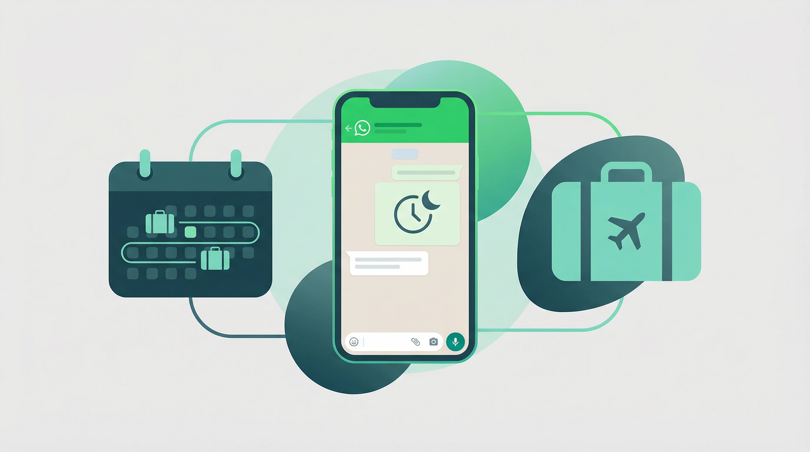Mensaje de ausencia WhatsApp Business con plantillas y reloj