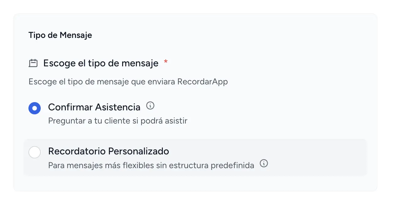 Ejemplo de mensaje de confirmar asistencia