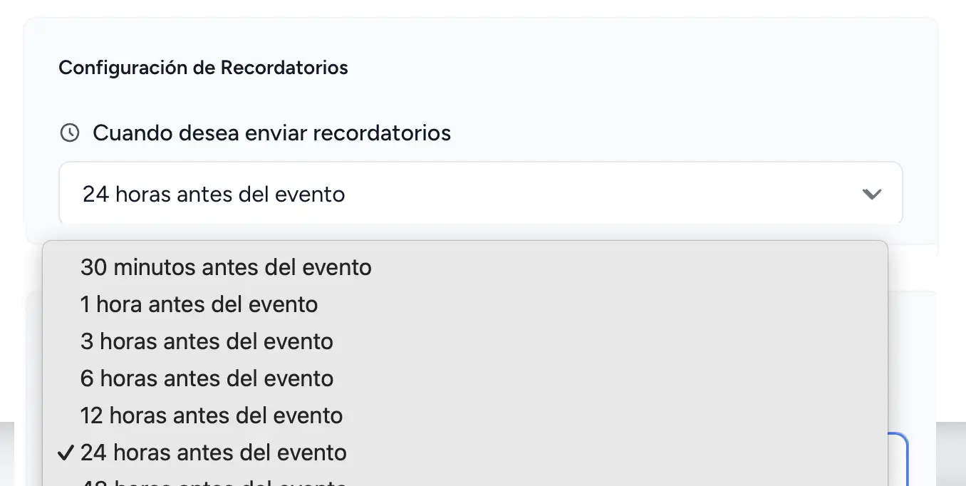 Recordatorios de WhatsApp
