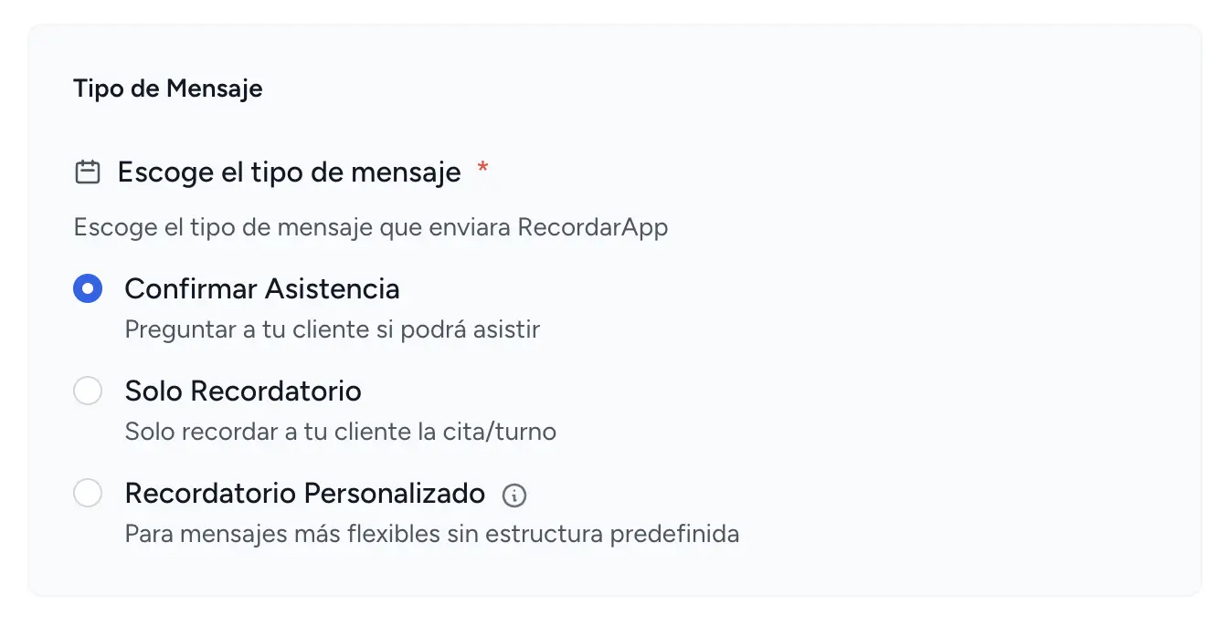 Recordatorios de WhatsApp